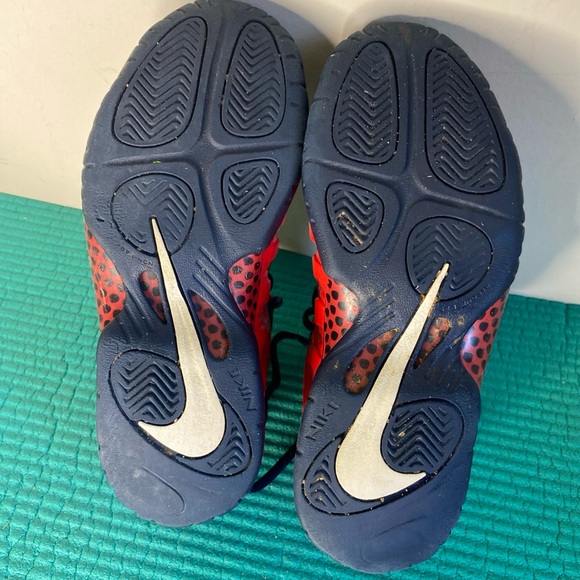 Nike FoamPosites  candy apple Red and Blue Kids Sneakers size 4.5Y - Picture 5 of 5